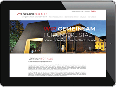 Ansicht Website Lörrach für Alle