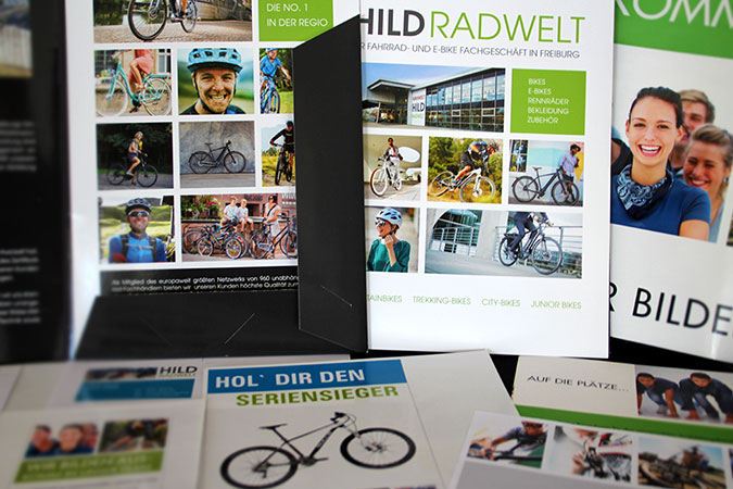 Ansicht Mappe, Anzeigen und Azubi-Flyer HILD RADWELT 