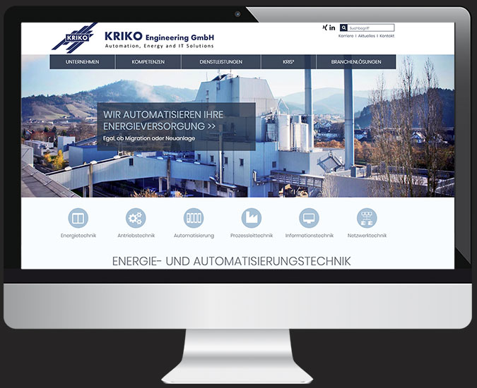 Ansicht Webseite www.kriko.de